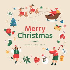 Wall Mural - Christmas shopping template illustration. Baner. POP-UP
