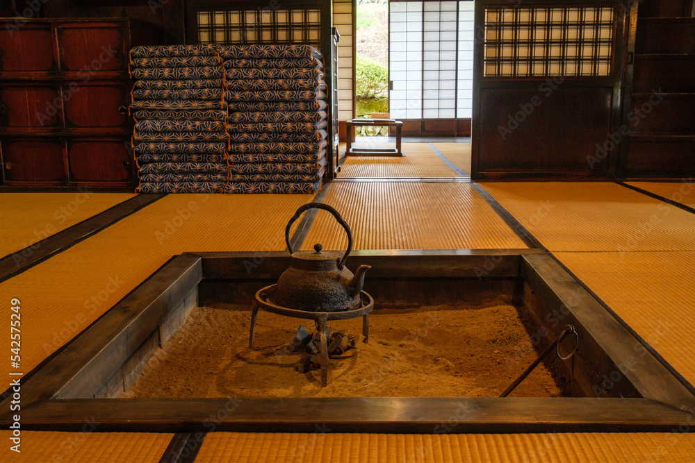 古民家の囲炉裏端 Stock Photo | Adobe Stock