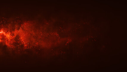 Wall Mural - Particle background animation, Futuristic mysterious flowing digital particles wave de-focus virtual reality abstract cyber space environment background. 