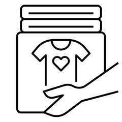 Poster - donate clothes icon