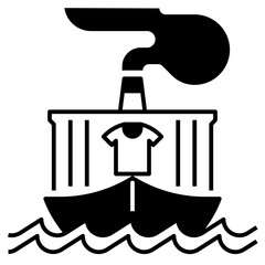 Poster - shipping pollution icon