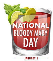 Sticker - National bloody mary day icon