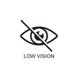 low vision icon , ophthalmology icon vector