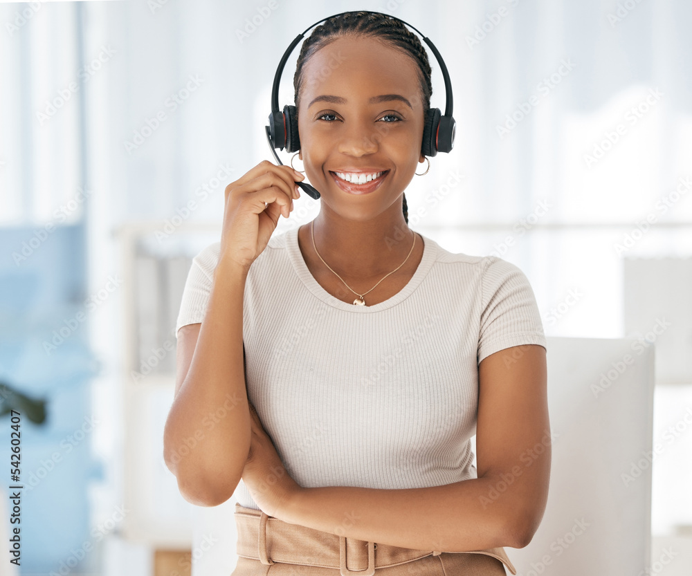 Contact us customer support, black woman and web help worker on an 