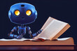 © おでんじん - イメージ素材:かわいい本を読むロボットの子供generative ai