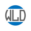 WLO letter logo design on white background. WLO creative initials circle logo concept. WLO letter design.
