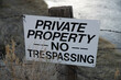 no trespassing sign 