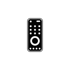 Poster - Wireless remote control icon in black flat glyph, filled style isolated on white background