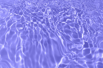 Sticker - Defocus blurred transparent purple colored clear calm water surface texture with splash, bubble. Shining purple water ripple background. Surface of water in swimming pool. Purple bubble water shine.