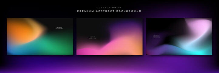 Abstract gradient fluid blur background with grainy texture and colorful rainbow gradient. Modern wallpaper design for social media, idol poster, banner, flyer.