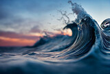 Fototapeta Na ścianę - foamy waves rolling up in ocean