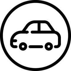 Car line vector icon