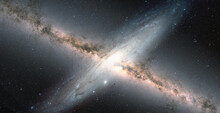 Galactic Disaster - Andromeda Galaxy Collide With Milky Way Galaxy "Elements Of This Image Furnished By NASA "