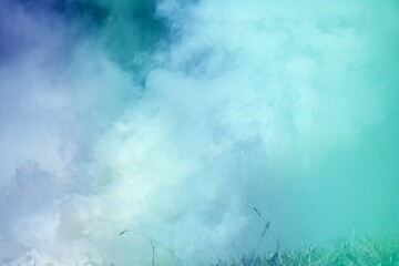 Poster - Beautiful light abstract smoke or fog clouds