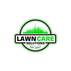 Canvas Print - lawn care logo design creative idea vector design inspiration	
