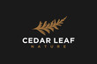 © 21graphic - Cedar laef logo design nature icon symbol cypress arborvitae