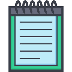 Poster - Steno Pad Vector Icon