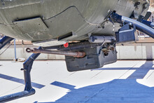 Machine Gun Of An Old Combat Helicopter