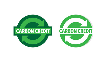 Poster - Carbon credit vector icon illustration concept