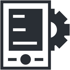 Sticker - Tablet Setting Vector Icon