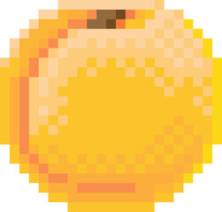 Wall Mural - Peach Pixel Art 8 Bit Video Game Fruit Icon