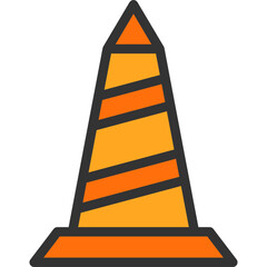 Canvas Print - Traffic Cone Icon