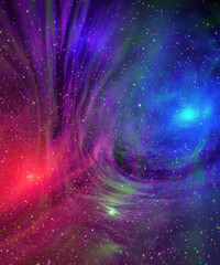 Wall Mural - abstract space background with stars