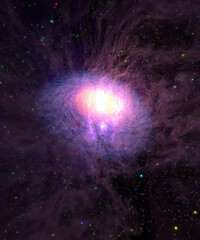 Wall Mural - space spiral galaxy background