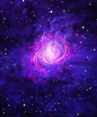 Wall Mural - spiral galaxy in space