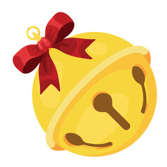 Sticker - christmas ball with ribbon