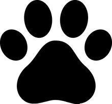 Dog Footprint Glyph Icon