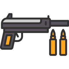 Wall Mural - Gun Icon