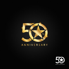 Wall Mural - 50 years anniversary logo, icon and symbol vector illustration