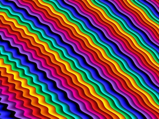 Wall Mural - Bright rainbow wavy abstract background. Artwork for creative design and art.