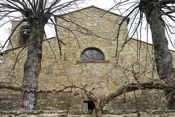 Wall Mural - Parish church of San Pietro in Romena, Tuscany, Italy