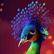 AI generated portrait of a beautiful peacock