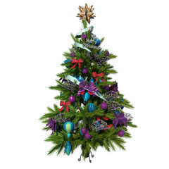 Wall Mural - Pine Christmas tree 4- Front png