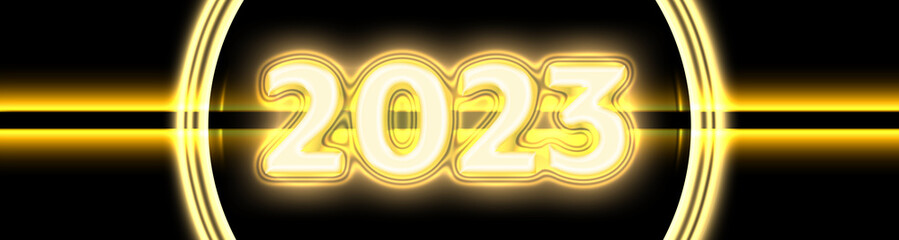 New year 2023 banner template background