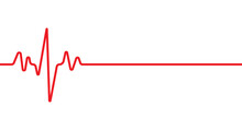 Ecg Heart Beat Line Icon Symbol. Heartbeat Pulse