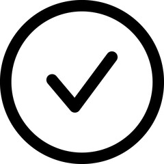 Poster - Check-mark, vote, correct, approved line icon