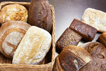 Wall Mural - Fresh bread in bakery