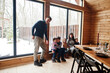 © AS Photo Family - Large family in modern wooden house spending time together in warm and love.