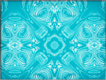Abstract, Multiple Pale Blue Patterns, Within A Border      Digital Art