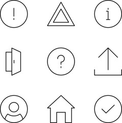 Wall Mural - set of modern outline symbols for internet stores, shops, banners, adverts. vector isolated line ico