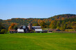 Farm buildings in New England in the Fall