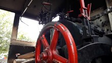 Inside Steam Locomotive Cab.