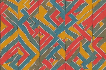 multi colored decorated hand drawn rendered traced embraided ornamental all over base background repeat pattern geometrical texture border ethnic tribal creative design