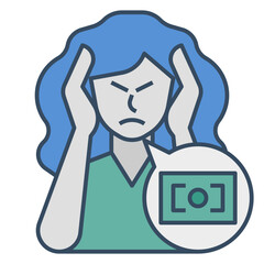 Sticker - financial problem icon