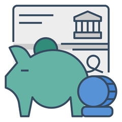 Poster - saving account icon