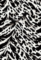 Sticker - Seamless black and white zebra leopard fur pattern. Stylish wild leopard zebra print. Animal print background for fabric, textile, cover, wrapping etc. 10 eps design.